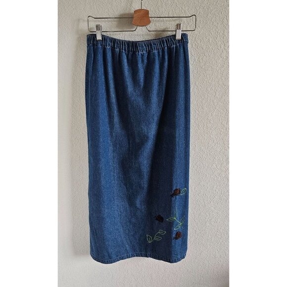 Quacker Factory Vintage Woman Size M Maxi Skirt Jacket Set Y2K 90's Lady Bugs - Picture 6 of 12